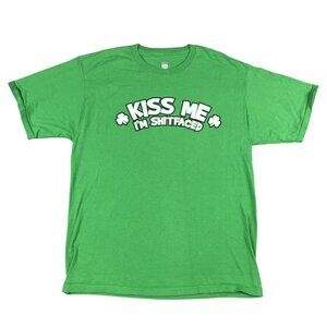 Dropkick Murphys Kiss Me I'm Sh*tfaced Green St Patricks T-Shirt Sz Large